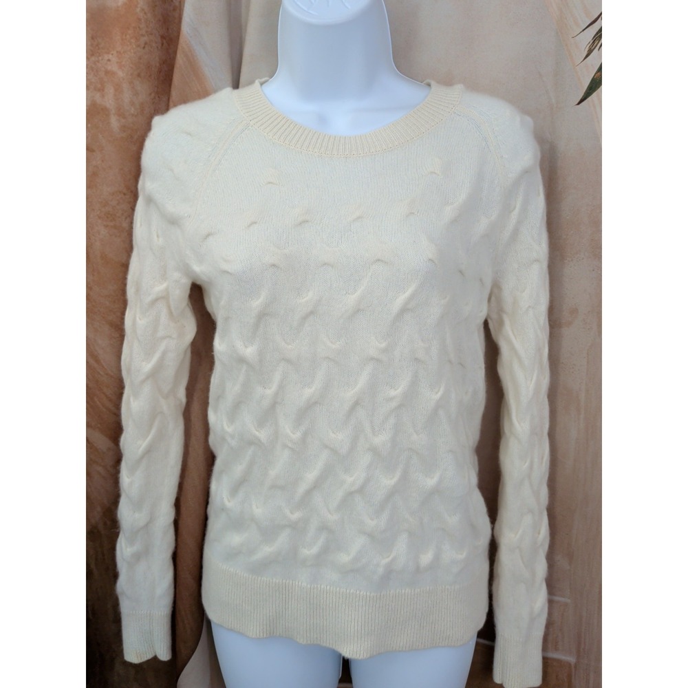Theory Cashmere Tucked Sweater Twisted Textured Cable